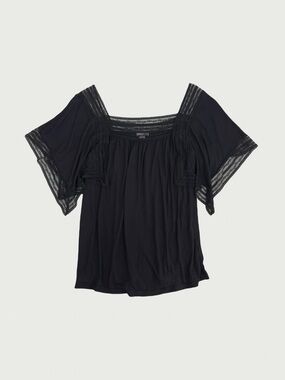 Lace Trim Drapey Top